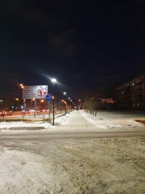 На проспекте Мира в Южно-Сахалинске наконец засветились новые фонари