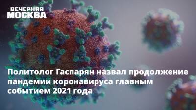 Политолог Гаспарян назвал продолжение пандемии коронавируса главным событием 2021 года