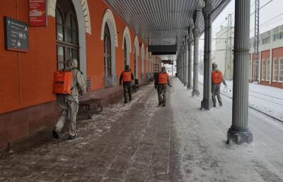 В Твери продезинфицировали железнодорожный вокзал