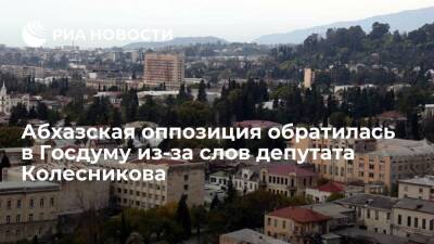 Абхазская оппозиция обратилась в Госдуму из-за высказываний депутата Колесникова