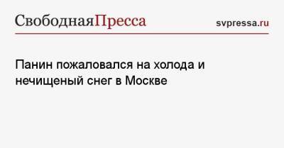 Алексей Панин - Панин пожаловался на холода и нечищеный снег в Москве - svpressa.ru - Москва - Россия - Испания