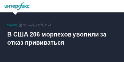 В США 206 морпехов уволили за отказ прививаться