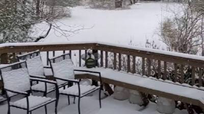 Такой реакции на первый снег вы еще не видели - радость мужчины сделала его бесстрашным! (Видео)