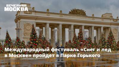 Международный фестиваль «Снег и лед в Москве» пройдет в Парке Горького