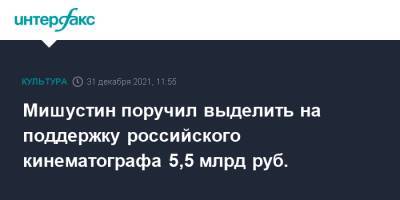 Мишустин поручил выделить на поддержку российского кинематографа 5,5 млрд руб.