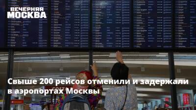 Свыше 200 рейсов отменили и задержали в аэропортах Москвы