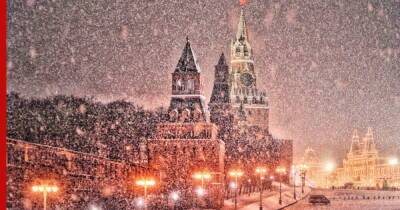 Сильный снегопад ожидается в Москве в новогоднюю ночь