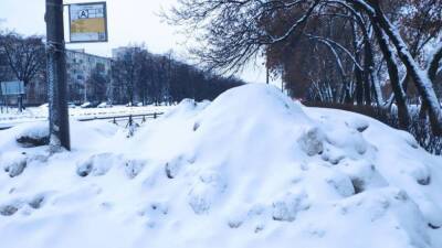 Петербург встретит Новый год со снежными завалами на дорогах