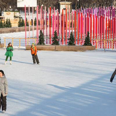20 катков с искусственным льдом открылись в московских парках