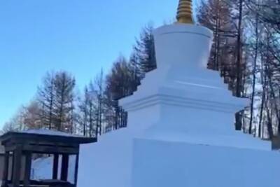 Буддийскую ступу и площадку для отдыха водителей возвели на трассе в Забайкалье