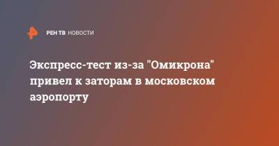 Экспресс-тест из-за "Омикрона" привел к заторам в московском аэропорту - ren.tv - Москва - Лондон