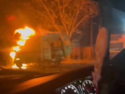 В Челябинске на ходу загорелась машина скорой помощи