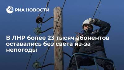 В ЛНР из-за непогоды более 23 тысяч квартир и домов оставались без электроснабжения - ria.ru - ДНР - ЛНР - Луганск