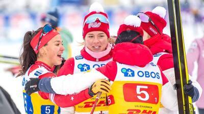 Российские лыжницы выиграли эстафету на этапе Кубка мира в Норвегии