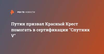Путин призвал Красный Крест помогать в сертификации "Спутник V"