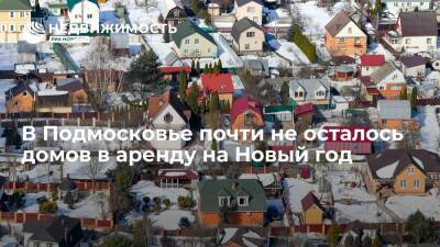 В Подмосковье почти не осталось домов в аренду на Новый год