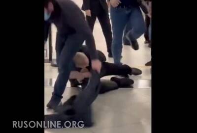Кавказцы избили немолодых охранников торгового центра (видео)