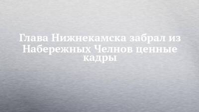 Глава Нижнекамска забрал из Набережных Челнов ценные кадры