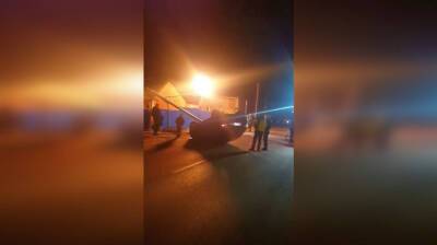 В Воронеже пьяный водитель протаранил газовую трубу: произошёл пожар