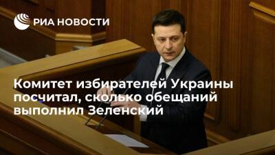 Комитет избирателей: президент Украины Зеленский выполнил три предвыборных обещания из 30