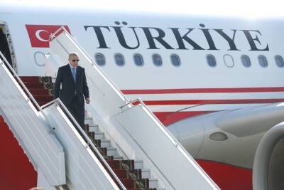 Реджеп Тайип Эрдоган - Хулуси Акар - Мевлют Чавушоглу - Эмина Эрдоган - Бекир Пакдемирли - Президент Турции прибыл в Катар - trend.az - Турция - Катар
