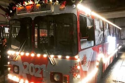 Новогодний троллейбус запустили по улицам Читы