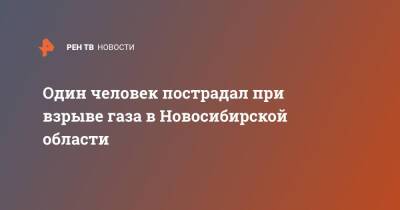 Один человек пострадал при взрыве газа в Новосибирской области - ren.tv - Новосибирская обл.