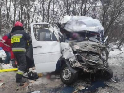 В Черниговской области столкнулись маршрутка и грузовик. 11 человек погибло, еще восемь травмированы – ГСЧС