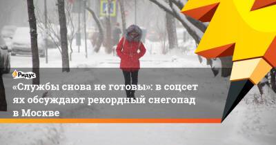 «Службы снова неготовы»: всоцсетях обсуждают рекордный снегопад вМоскве