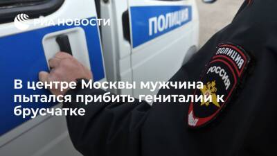 На Красной площади в Москве задержали мужчину, пытавшегося прибить гениталии к брусчатке