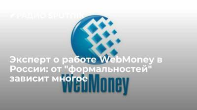Эксперт о работе WebMoney в России: от "формальностей" зависит многое