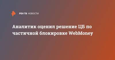 Александр Разуваев - Аналитик оценил решение ЦБ по частичной блокировке WebMoney - ren.tv - Россия