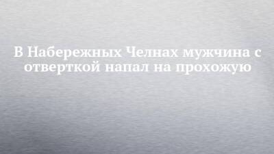 В Набережных Челнах мужчина с отверткой напал на прохожую