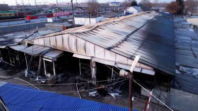 Пожар на птичьем рынке в Самаре — видео