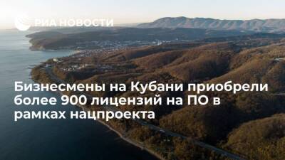 Предприниматели Краснодарского края приобрели более 900 лицензий на ПО в рамках нацпроекта