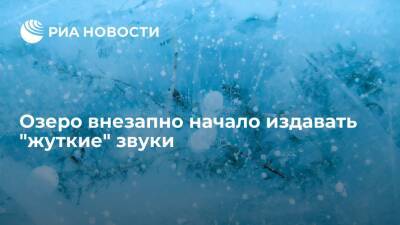 Сотрудник парка в США запечатлел "жуткие" звуки под замершим озером Стимбот