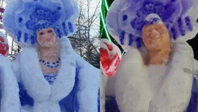 "Страшной снегурочке" из Якутии сделали макияж и декольте