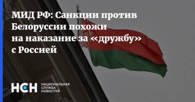 МИД РФ: Санкции против Белоруссии похожи на наказание за «дружбу» с Россией