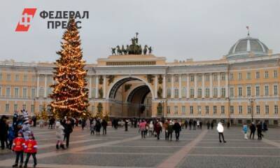 В Петербурге на Дворцовой площади установили главную новогоднюю ель