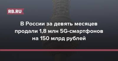 В России за девять месяцев продали 1,8 млн 5G-смартфонов на 150 млрд рублей