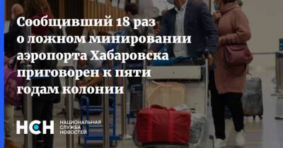 Сообщивший 18 раз о ложном минировании аэропорта Хабаровска приговорен к пяти годам колонии