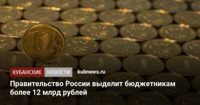 Правительство России выделит бюджетникам более 12 млрд рублей