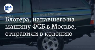 Блогера, напавшего на машину ФСБ в Москве, отправили в колонию