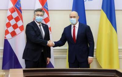 Шмыгаль провел переговоры с премьером Хорватии в Киеве