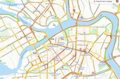 В Петербурге 8-балльные пробки, составили топ-10 дорог, где движение остановилось