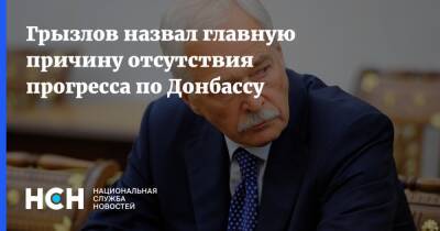 Грызлов назвал главную причину отсутствия прогресса по Донбассу