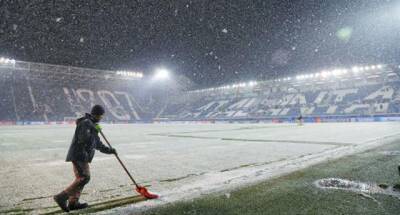 Матч Лиги чемпионов перенесен из-за сильного снегопада