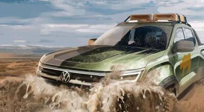 Volkswagen показал тизер пикапа Amarok нового поколения