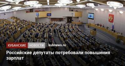 Российские депутаты потребовали повышения зарплат