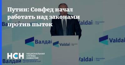 Путин: Совфед начал работать над законами против пыток